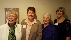 Peterson, Dowell, D'Addario and Van Order at the presentation of the 2015 Juvenile Literature Award