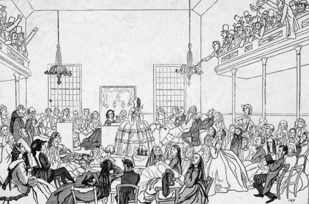 Cartoon of Seneca Falls Convention