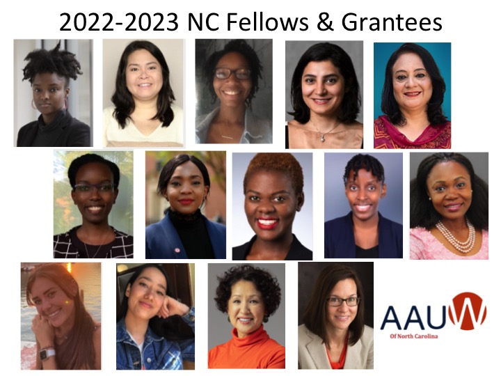 AAUW NC 2022-2023 Fellows and Grantees